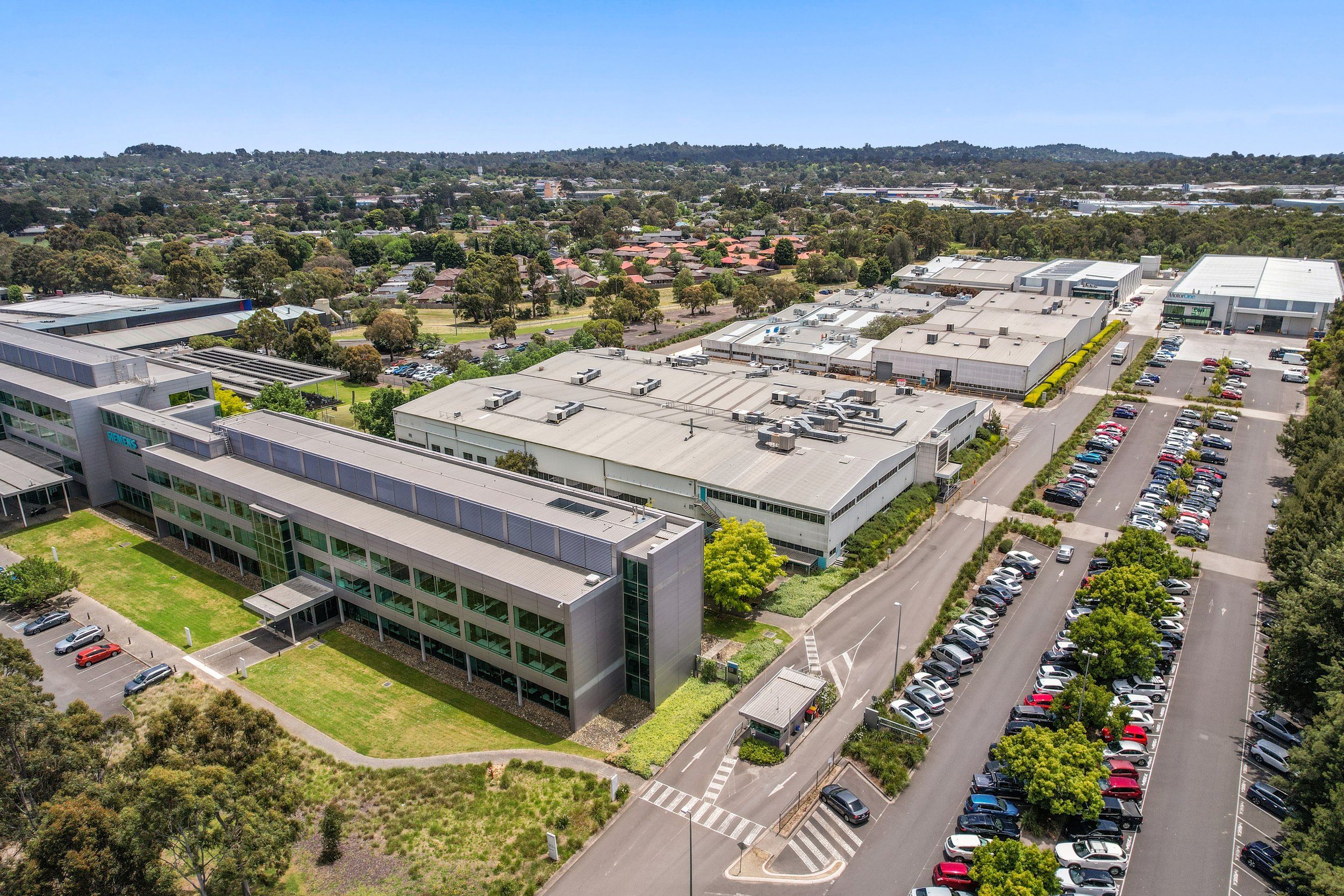 Aerial veiw of Mountain Highway Business Park