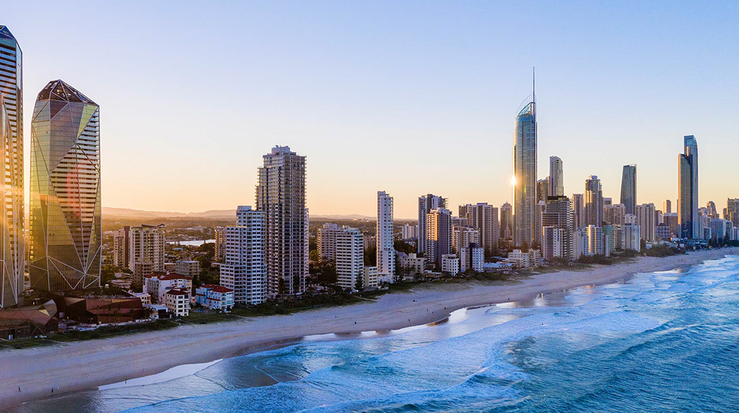 Gold Coast skyline and coast